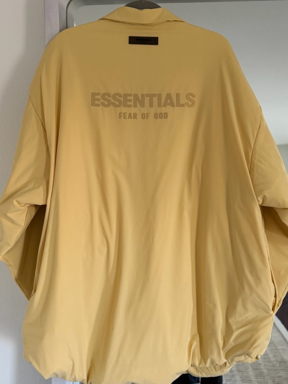 Essentials Men's Lightweight Zip-Front Jacket - Yellow - Picture 6 of 8